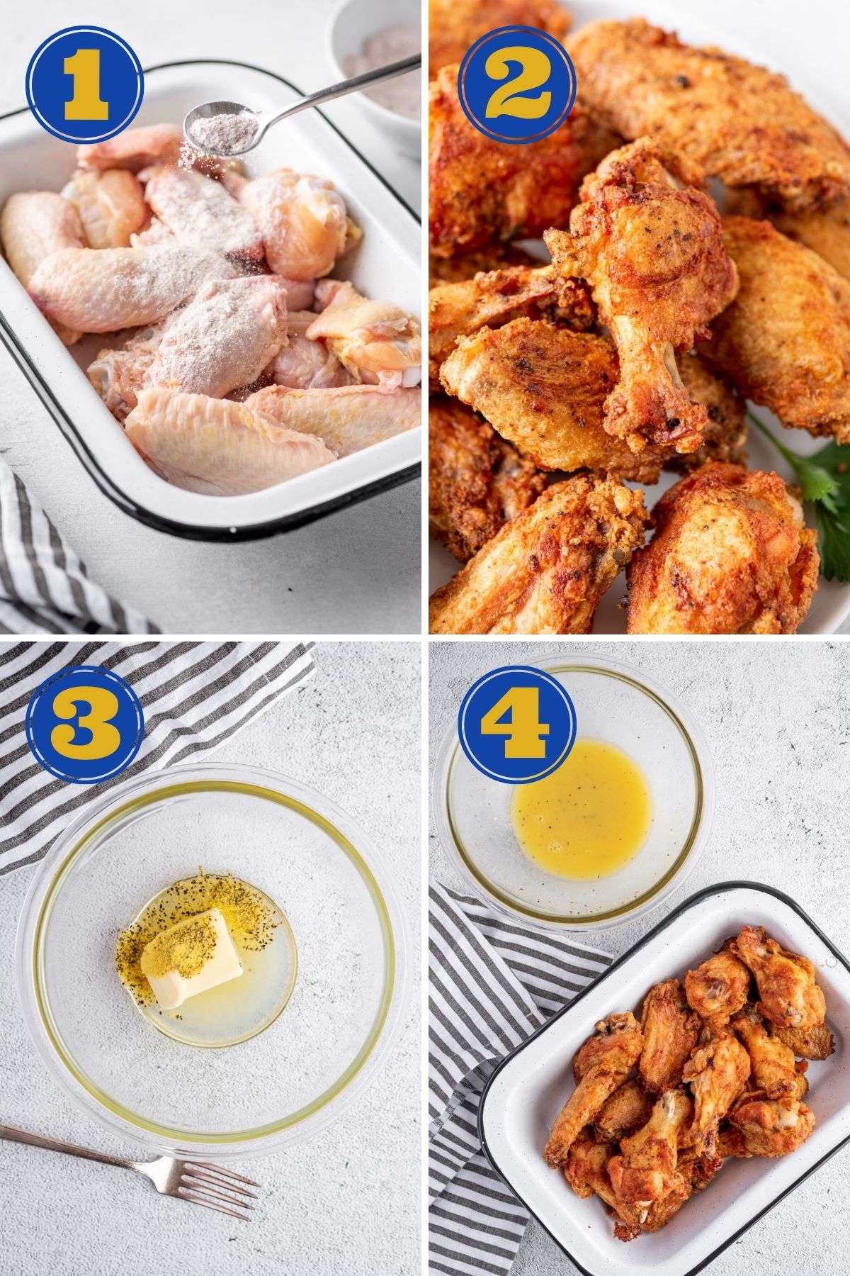 step-by-step instructions for how to make Lemon Pepper Air Fryer Wings