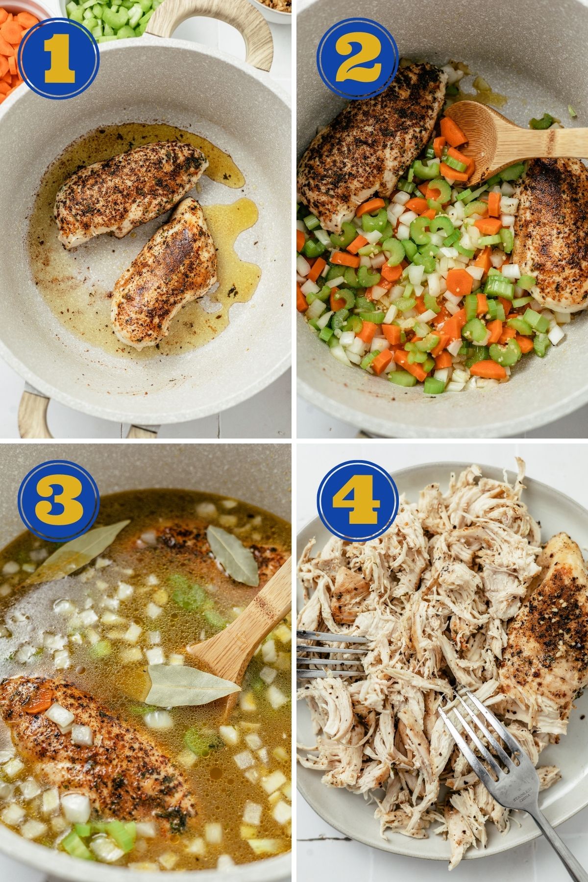 4 easy steps to make Chicken Bone Broth Soup