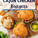 Cajun Chicken Burgers pinterest image