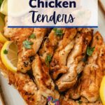 Delicious pan-fried chicken tenders pinterest image
