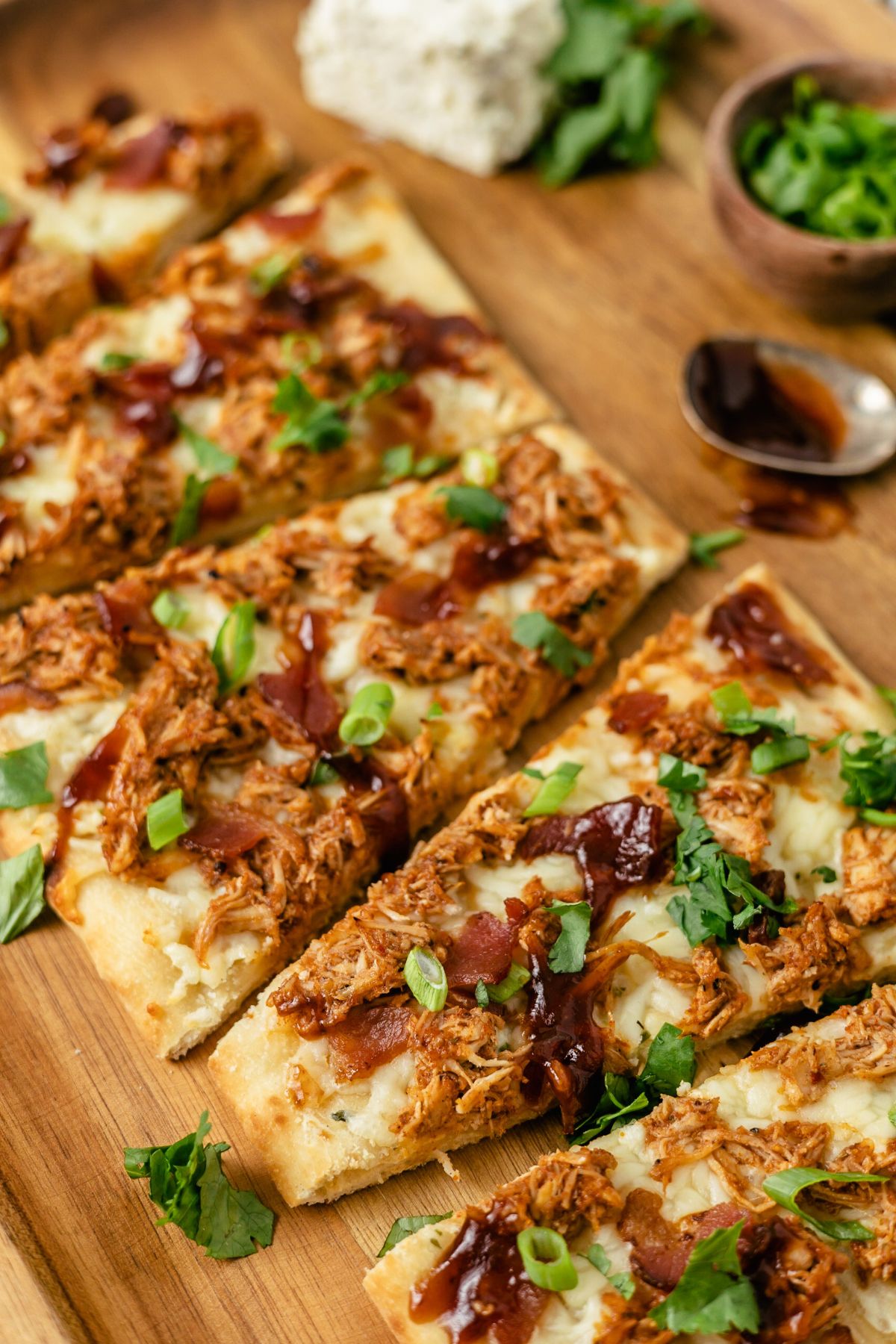 A mouthwatering image of BBQ Chicken Flatbreads