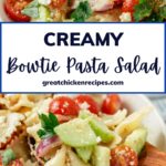 Vibrant and creamy Bowtie Pasta Salad, a delightful blend of colors and flavors